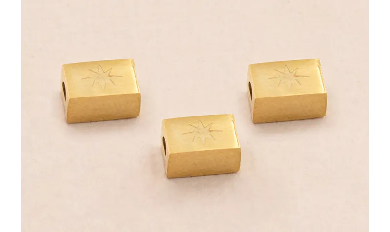 Tubo rectangular S.Steel 316L 7*3mm Dorado