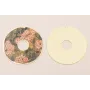 Disco 60mm  Oro Mate  Flores Rosas y Ramas / Cuentas Metálicas de Latón / Zamak