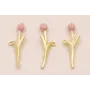 Colgante tulipán 25*10 Color Rosa / Cuentas Metálicas de Latón / Zamak
