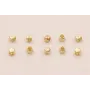 Micropieza Cubo 1*1mm Oro / Cuentas Metálicas de Latón / Zamak
