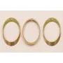 Ovalo Biselado 40*22 Esmalte verde Pistacho / Cuentas Metálicas de Latón / Zamak