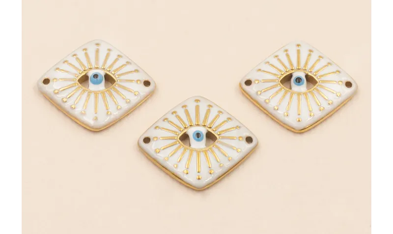 Rombo Acero Inox ojo Turco 18*16mm Blanco