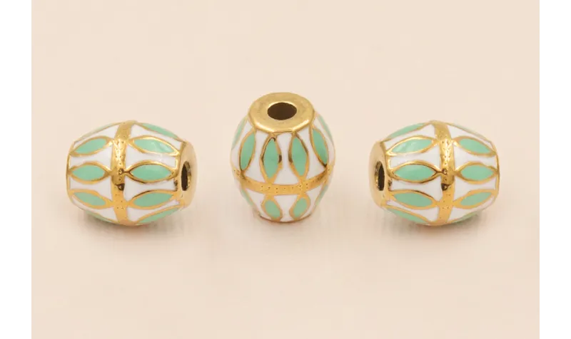 Barrilete Acero Inox. 12*10 Esmalte Blanco y Verde