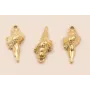 Colgante concha Acero Inox. 16*8mm Oro / Cuentas Metálicas de Acero Inoxidable