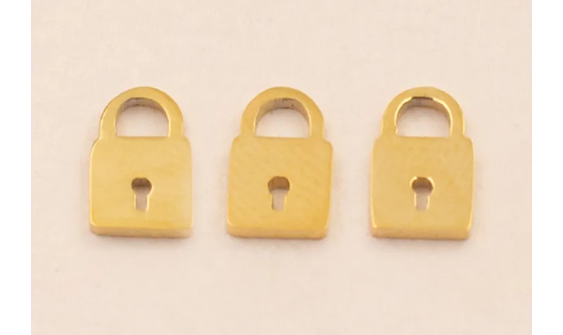 Colgante Acero Inox. Candado 8*5mm ORO