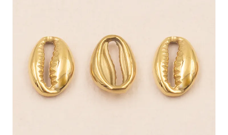 Concha Acero Inox. 10*6mm Oro