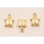 Colgante Tortuga Acero Inox. 15*10mm Oro / Cuentas Metálicas de Acero Inoxidable