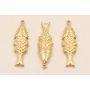 Colgante Pez Acero Inox. 20*6mm Oro / Cuentas Metálicas de Acero Inoxidable