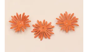 Flor Irregular esmaltada 33mm diametro Rosa Coral / Cuentas Metálicas de Latón / Zamak