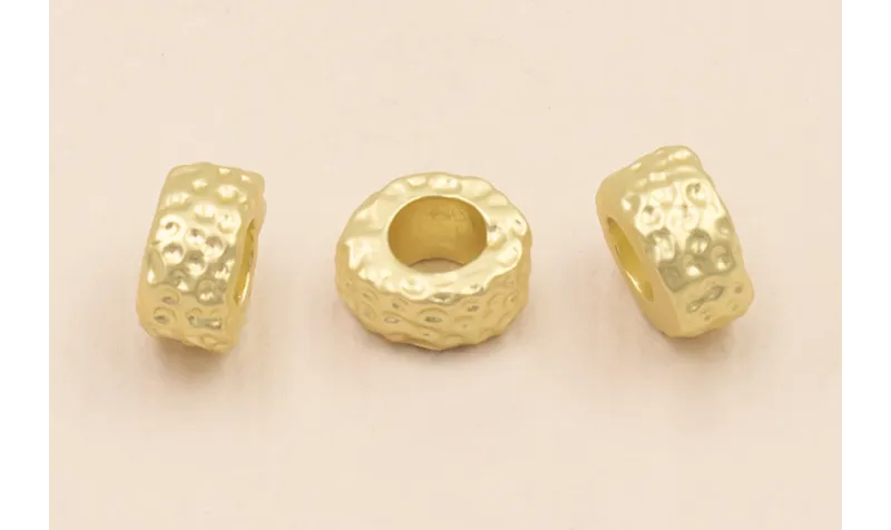 Aro Labrado de 6mm ext y 3,5mm interior Oro Mate / Cuentas Metálicas de Latón / Zamak