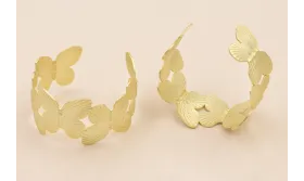 Pulsera Brazalete Mariposas de 35mm / Bases de Pulseras de Latón / Zamak