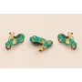 Colgante Vespa 15*10mm esmalte verde / Cuentas Metálicas de Latón / Zamak