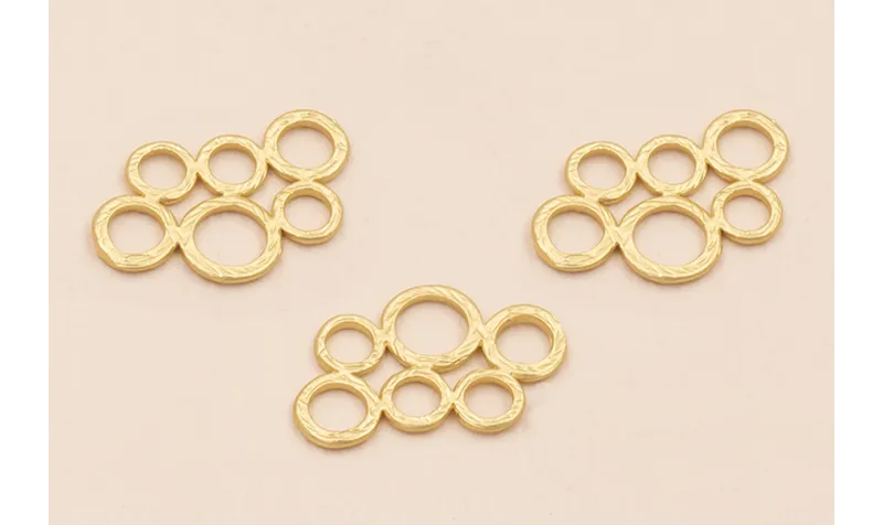 Pieza de 6 Aros 20*12mm Oro Mate