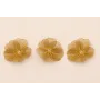 Flor 35mm 6 pétalos moldeables Mostaza / Cuentas Metálicas de Latón / Zamak