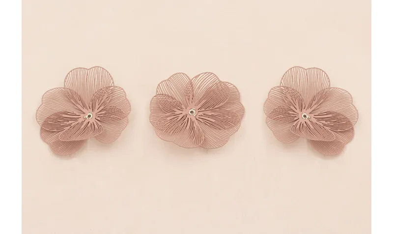 Flor 35mm 6 pétalos moldeables Rosa