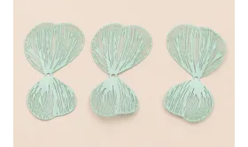 Pareja de Pétalos 50*27mm moldeables Turquesa / Cuentas Metálicas de Latón / Zamak