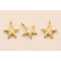 Colgante Estrella de Mar Acero 316L 10*10mm Oro / Cuentas Metálicas de Acero Inoxidable