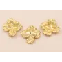 Flor Labrada 25*25mm Oro Mate / Cuentas Metálicas de Latón / Zamak