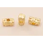 Entrepieza Rectangular 13*5*5 O. Mate Agujero 3mm / Cuentas Metálicas de Latón / Zamak