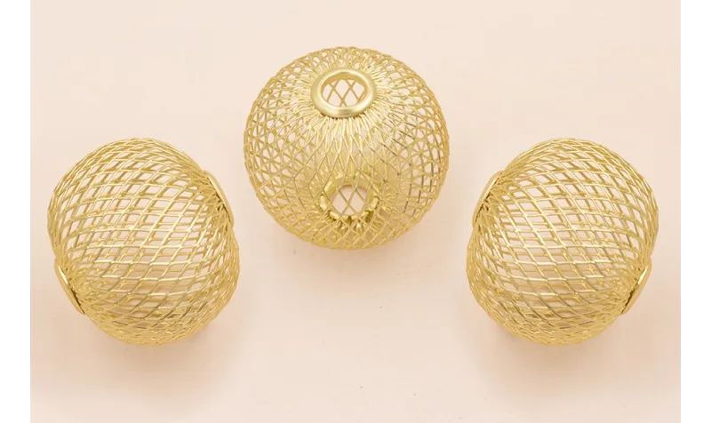 Pieza Semi Bola 37*35mm Oro Mate / Cuentas Metálicas de Latón / Zamak