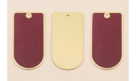 Pieza 50*25 Oro mate color Granate / Cuentas Metálicas de Latón / Zamak