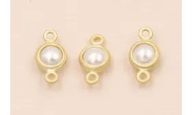 Entrepieza Perla 10*4mm / Cuentas Metálicas de Latón / Zamak