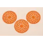 Disco Rejilla de 43mm Naranja / Cuentas Metálicas de Latón / Zamak