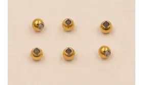 Bola Stainless Steel 2*1mm interior Oro / Cuentas Metálicas de Acero Inoxidable
