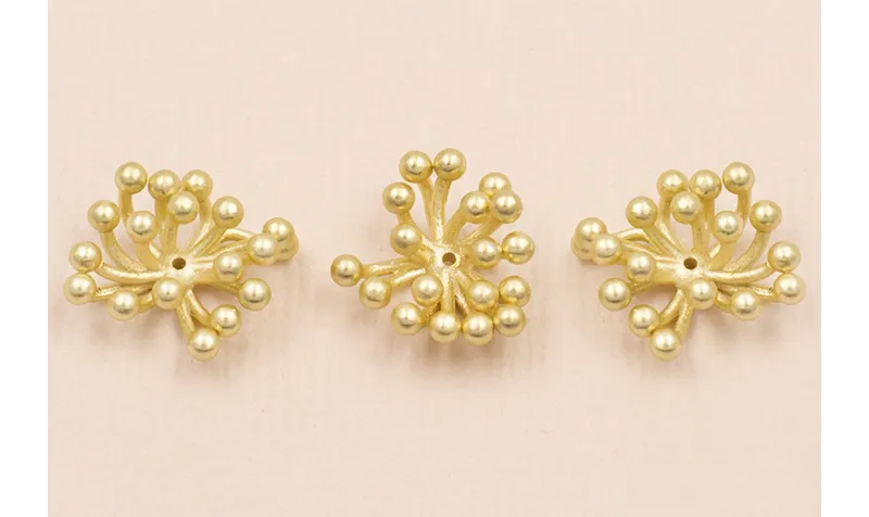 Colgante ramillete 15*15mm Oro Mate / Base Pendientes 