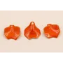 Pétalo Irregular Esnaltado Naranja 22*20 mm / Cuentas Metálicas de Latón / Zamak