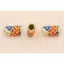 Entrepieza Pez 15*8 Azul y Naranja Agujero 4mm / Cuentas Metálicas de Latón / Zamak