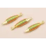 Colgante Pez multicolor 50*10mm Oro Mate / Cuentas Metálicas de Latón / Zamak