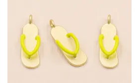 Colgante Chancleta Playa 21*7mm Lima / Cuentas Metálicas de Latón / Zamak