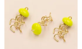 Medusa 10*4mm y 20mm Esmalte Lima / Cuentas Metálicas de Latón / Zamak