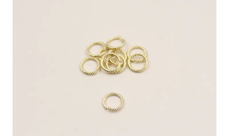 ARANDELA TALLADA 8MM ORO / Arandelas de Latón / Zamak