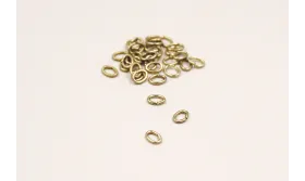 ARANDELA PEQ OVAL Dorada Mate 40*28*07 / Arandelas de Latón / Zamak