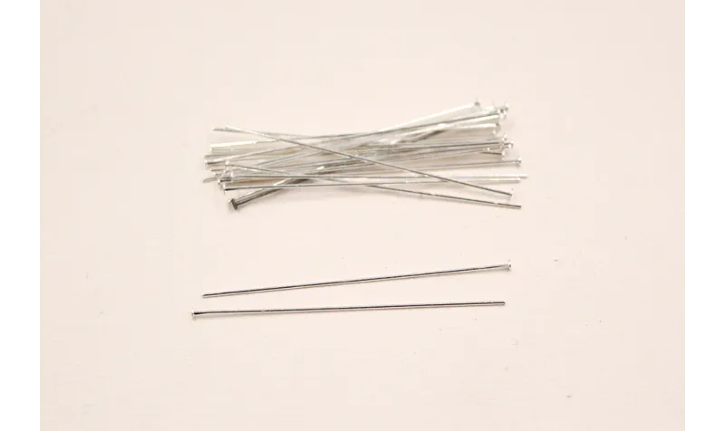 ALFILER TAPONADO PLATEADO 52MM / Alfileres de Latón / Zamak