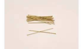 ALFILER TAPONADO DORADO MATE 6*400 MM / Alfileres de Latón / Zamak