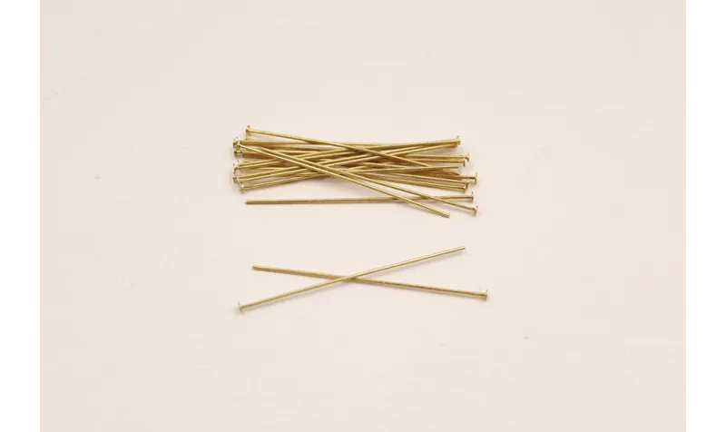 ALFILER TAPONADO DORADO MATE 6*400 MM / Alfileres de Latón / Zamak