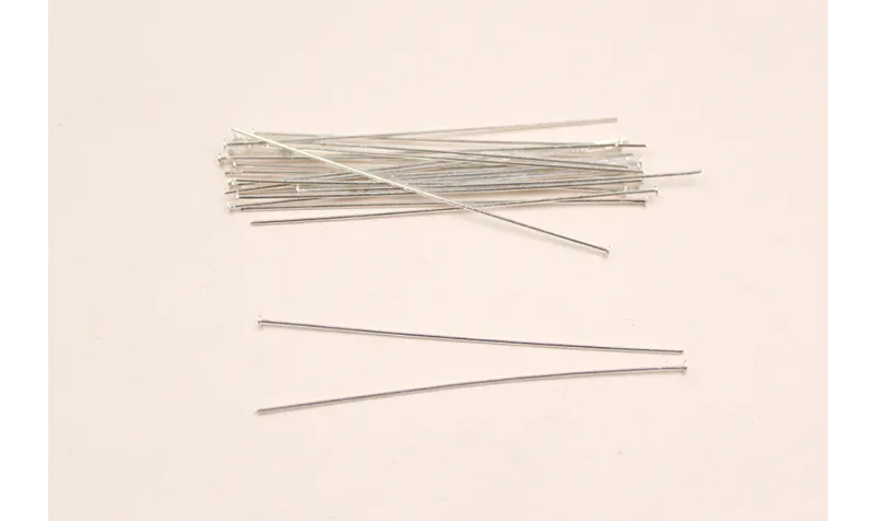 ALFILER TAPONADO 62MM PLATEADO (HILO 0,6) / Alfileres de Latón / Zamak