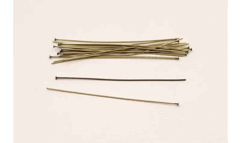 ALFILER TAPONADO 62MM ORO VIEJO (HILO 0,6) / Alfileres de Latón / Zamak