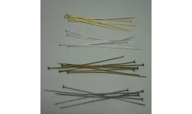 Alfiler Extra largo Plata Vieja / Alfileres de Latón / Zamak