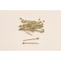 Alfiler  0,7 * 25mm cabeza 2,8mm Oro / Alfileres de Latón / Zamak