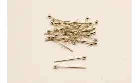 Alfiler  0,7 * 25mm cabeza 2,8mm Oro / Alfileres de Latón / Zamak