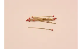 Alfiler cabeza esmaltada 2mm*40mm Rosa / Alfileres de Latón / Zamak