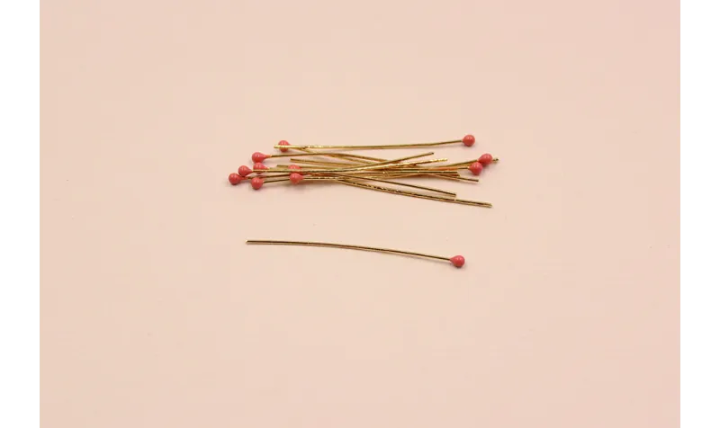 Alfiler cabeza esmaltada 2mm*40mm Rosa