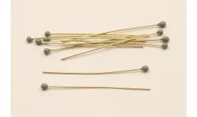 Alfiler cabeza redonda y esmaltada 2mm*40mm Gris / Alfileres de Latón / Zamak