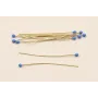 Alfiler cabeza redonda esmaltada 2mm*40mm Azl vivo / Alfileres de Latón / Zamak