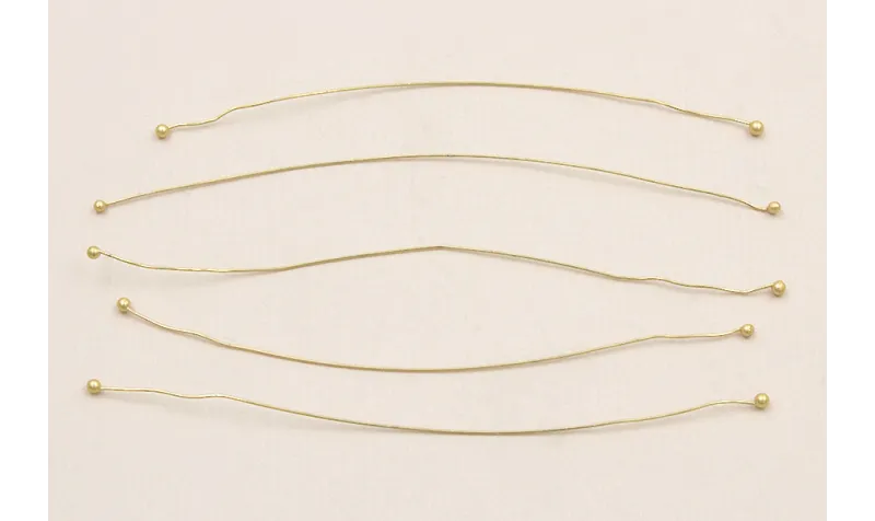 Alfiler dobre cabeza 0,0 * 75mm Dorado / Alfileres de Latón / Zamak