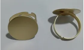 Anillo con disco de 20mm diametro / Bases de Anillos de Latón / Zamak